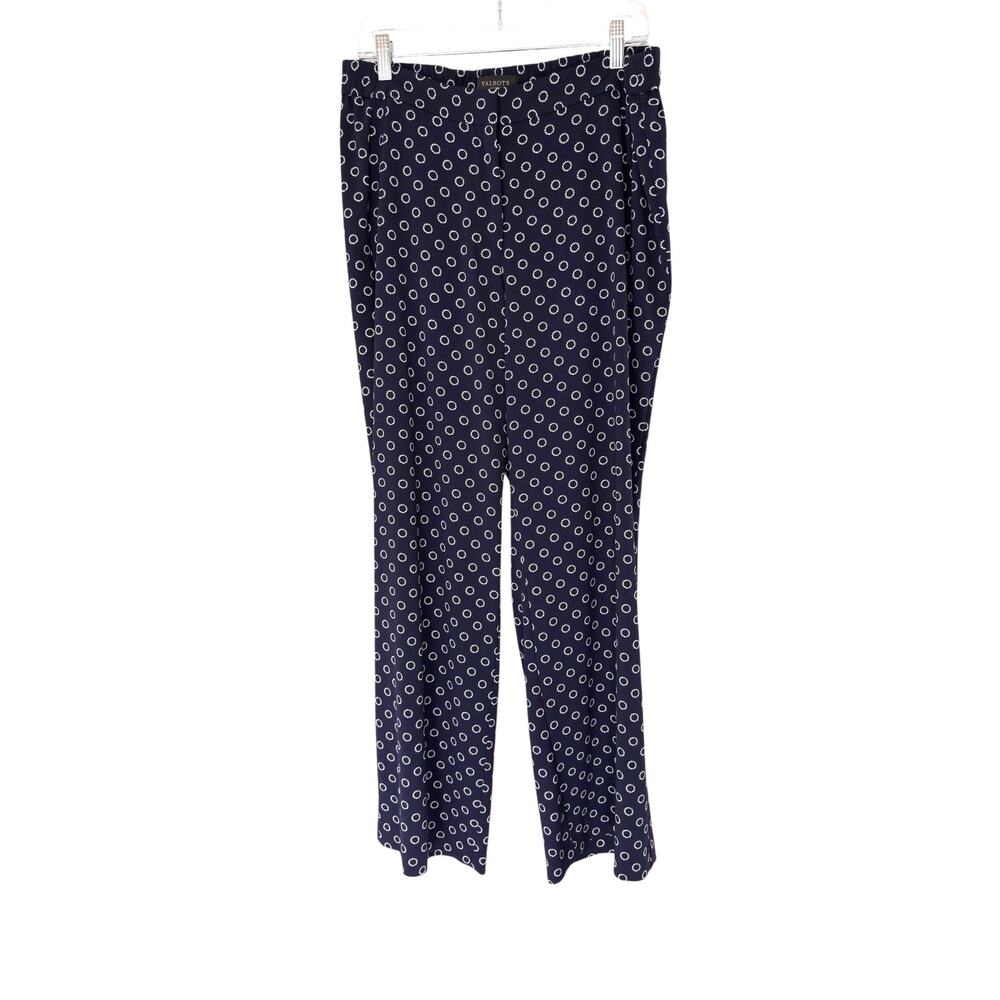 Talbots Woman Pants Plus Black Navy Nautical Relaxed Straight‎ Leg Size 16W